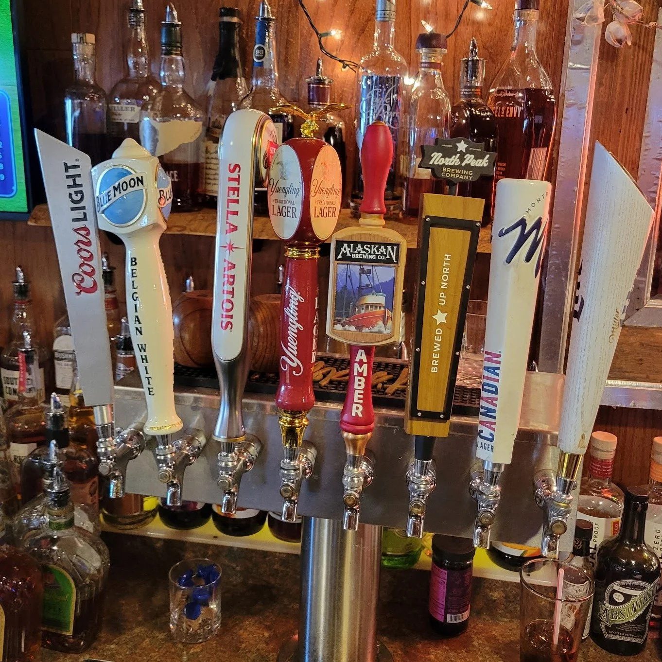 The tap line at the Rusty Nail bar