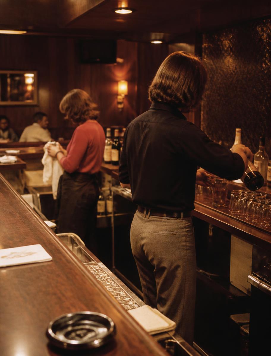 Behind the bar